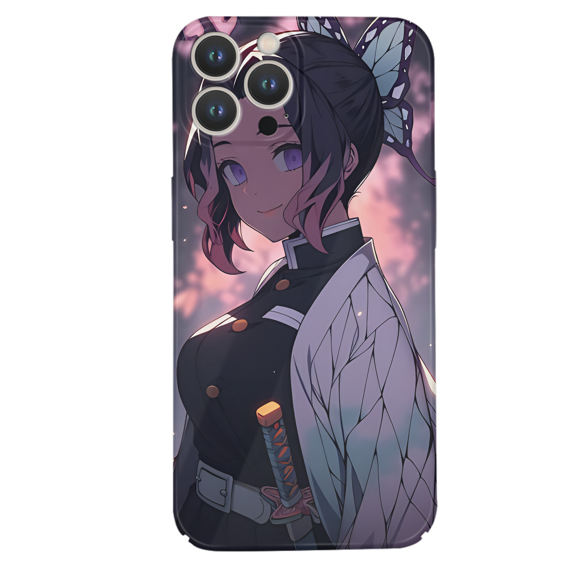（画像用） 鬼滅の刃（きめつのやいば）蟲柱-胡蝶 しのぶ／こちょう しのぶ Kochou Shinobu 【iPhone 14シリーズ対応】ハードケース
